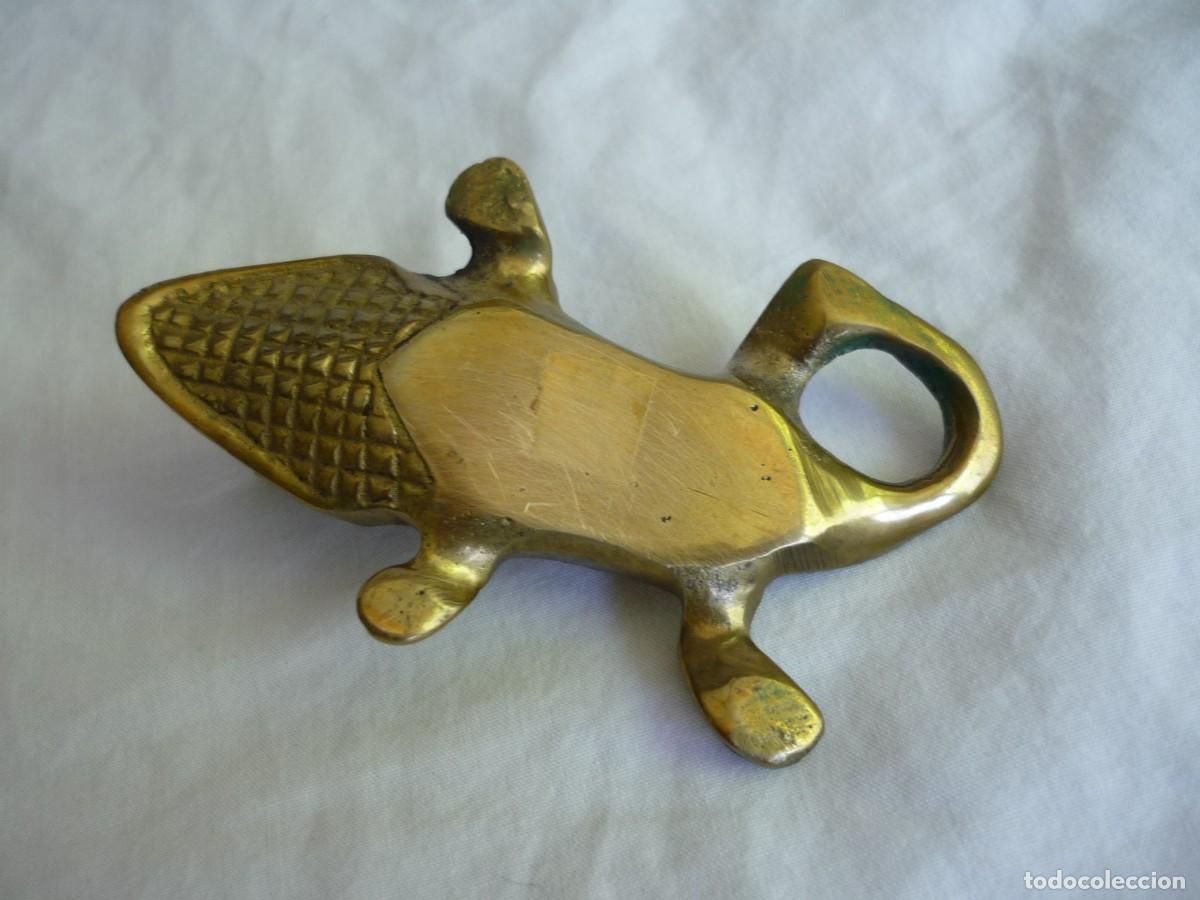 Vintage: Figura de cocodrilo de bronce - Foto 5