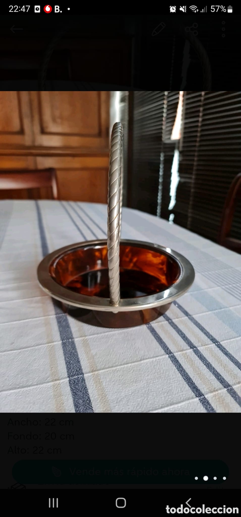Vintage: Cesta de carey - Foto 5
