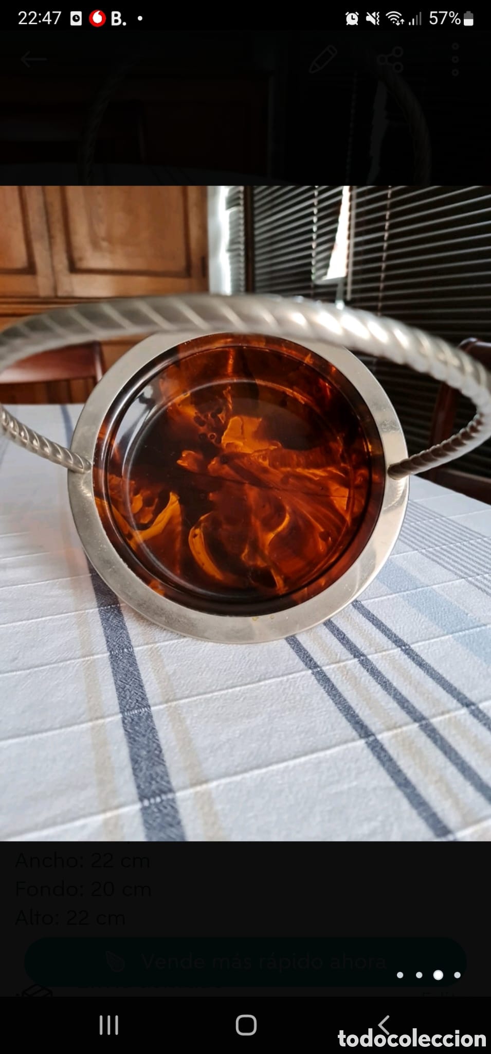 Vintage: Cesta de carey - Foto 3