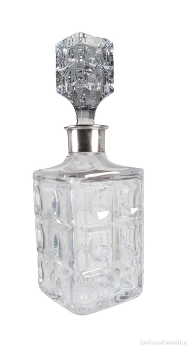 Vintage: Licorera en cristal y plata - Foto 4