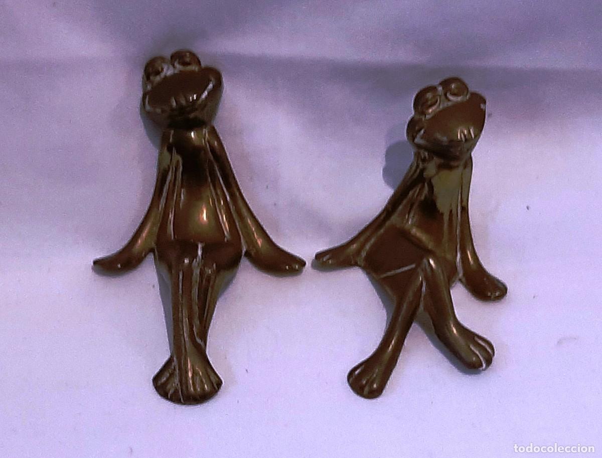 Vintage: Estatuas de rana de lat&oacute;n - Foto 1