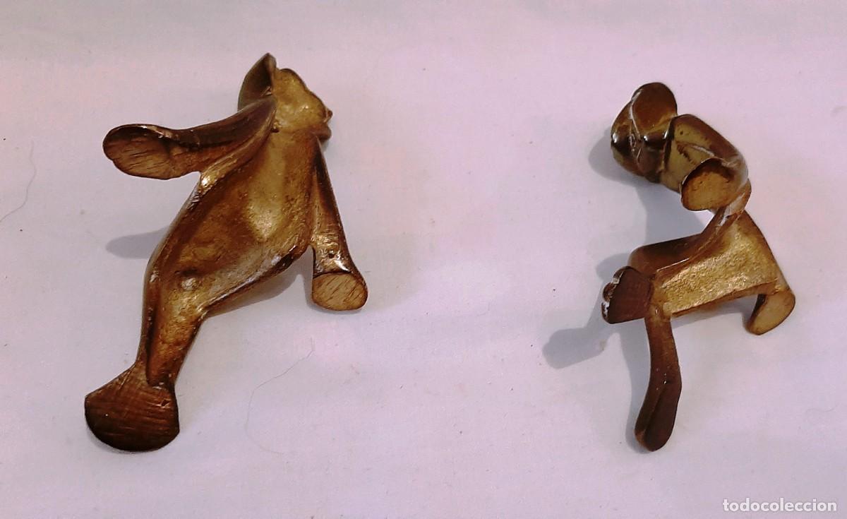Vintage: Estatuas de rana de lat&oacute;n - Foto 4