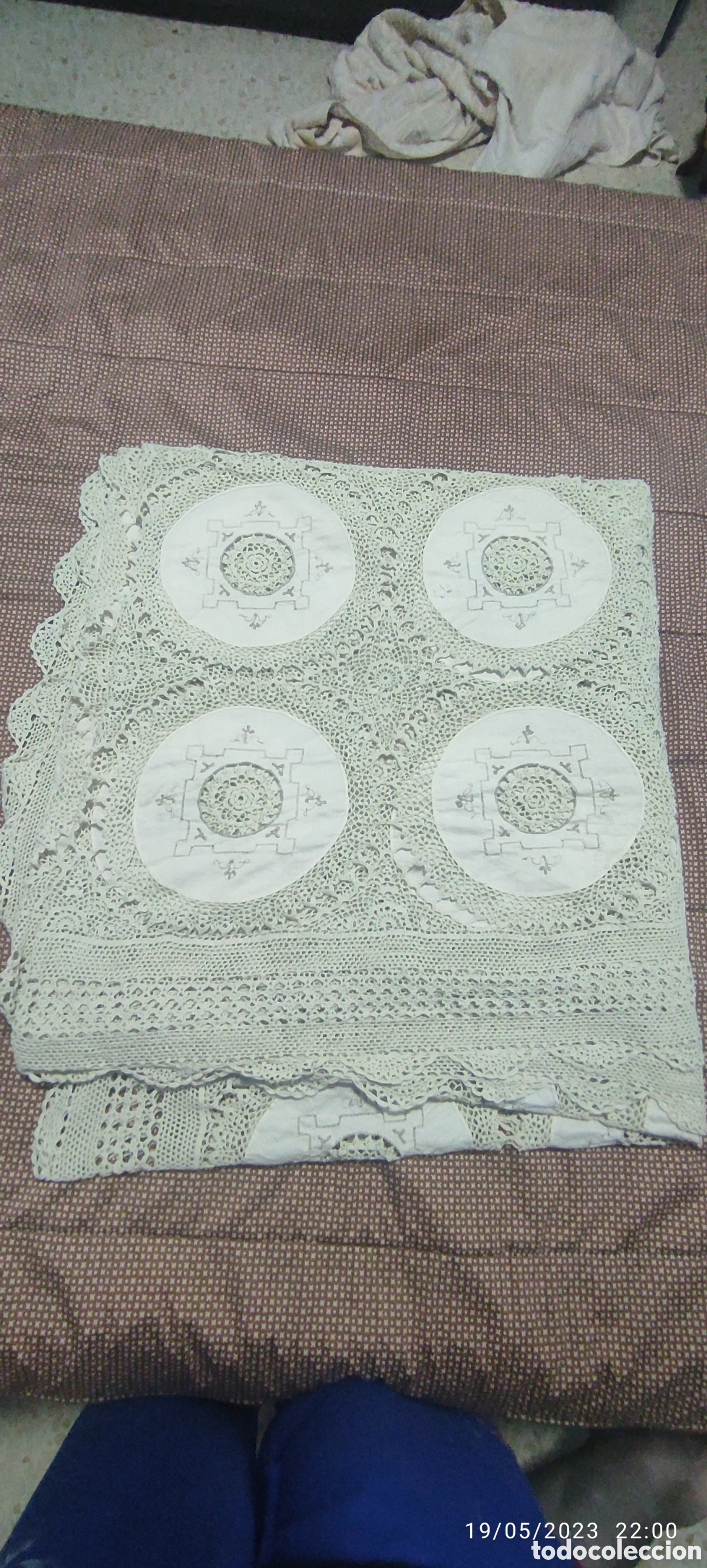 Vintage: Colcha de ganchillo - Foto 4