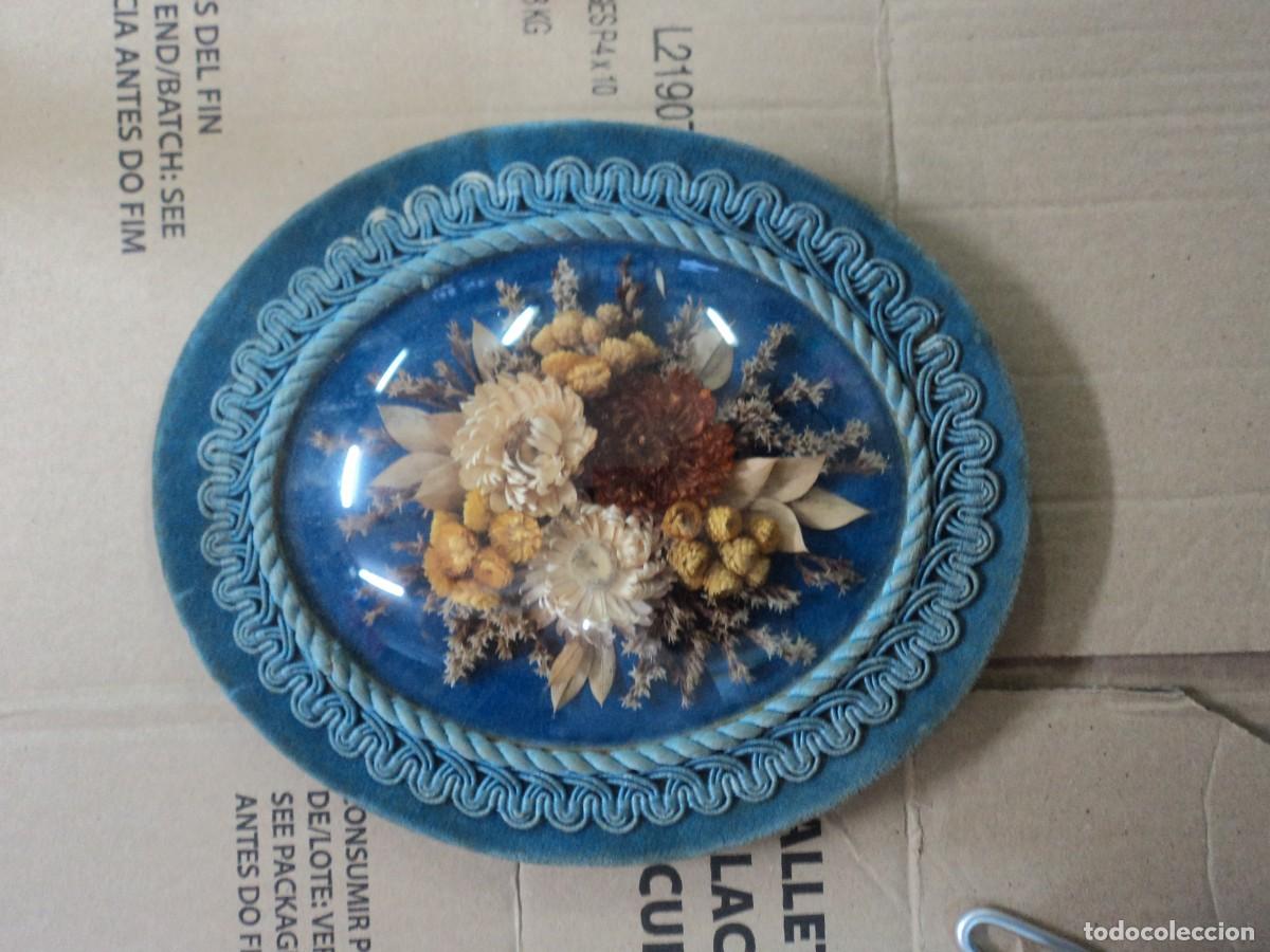 Vintage: Adorno flores color azul