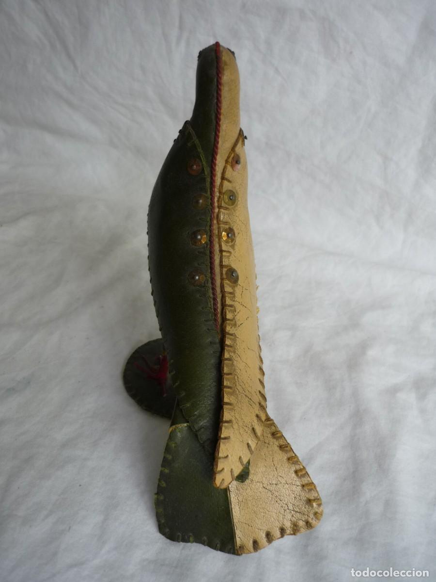 Vintage: Figura de p&aacute;jaro en material cosido - Foto 4