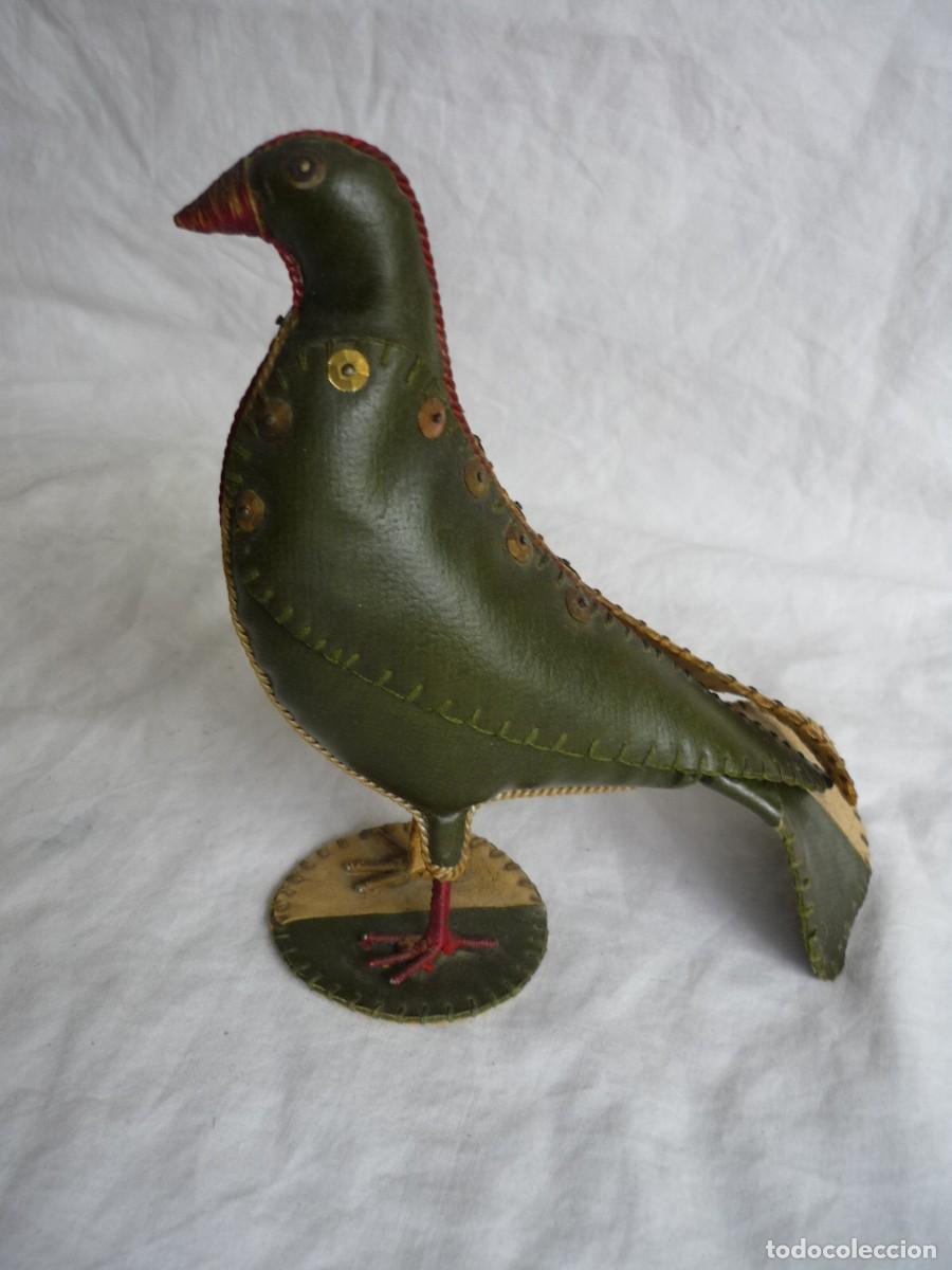 Vintage: Figura de p&aacute;jaro en material cosido - Foto 5