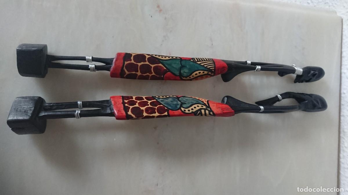 Vintage: PAREJA AFRICANA DE MADERA - Foto 5