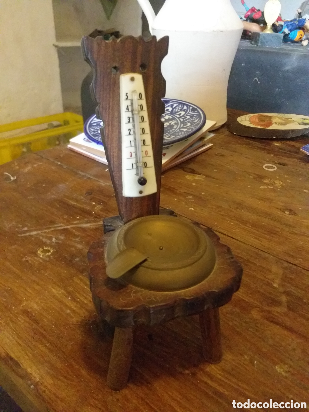 Vintage: Silla decoracion con term&oacute;metro y cenicero - Foto 1