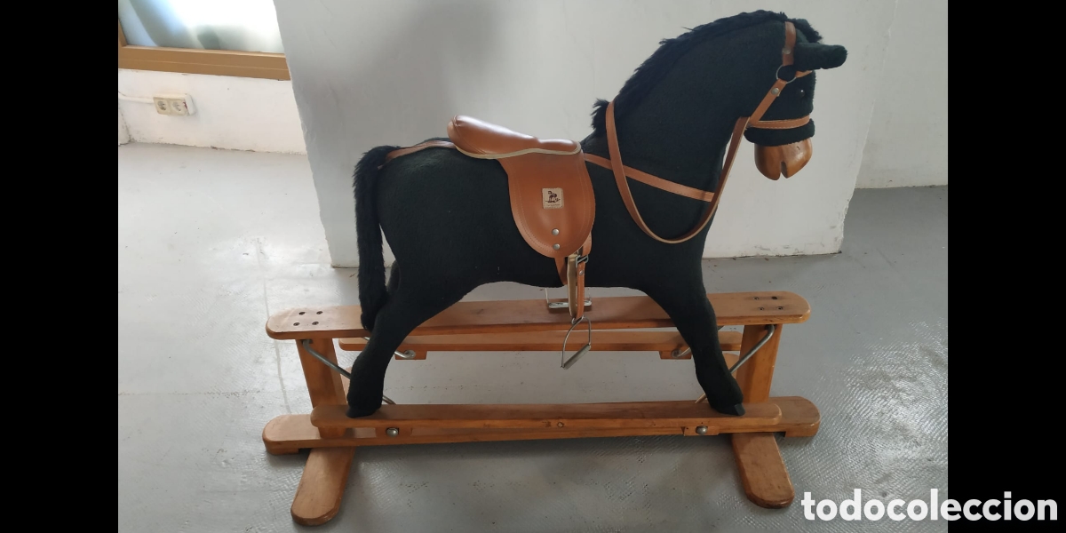 Vintage: Caballo balanc&iacute;n madera maciza - Foto 1