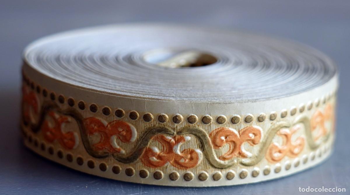 Vintage: Cenefa decorativa a&ntilde;os 70/ 3 cm ancho x 16 m largo