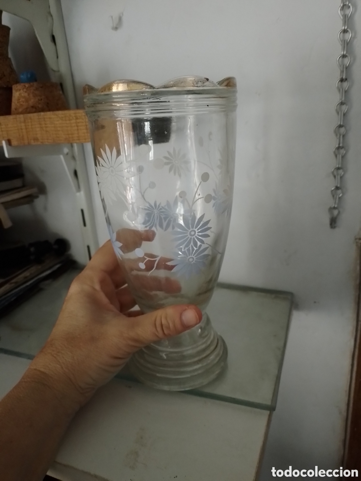 Vintage: Jarr&oacute;n de cristal florero vintage - Foto 2