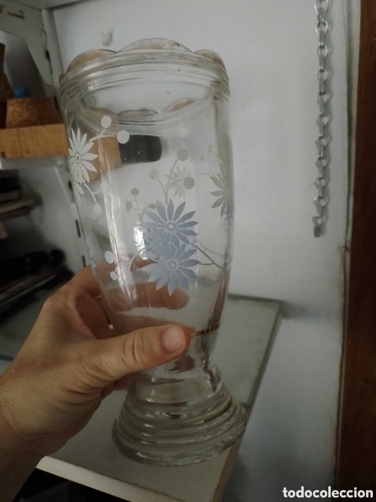 Vintage: Jarr&oacute;n de cristal florero vintage - Foto 4