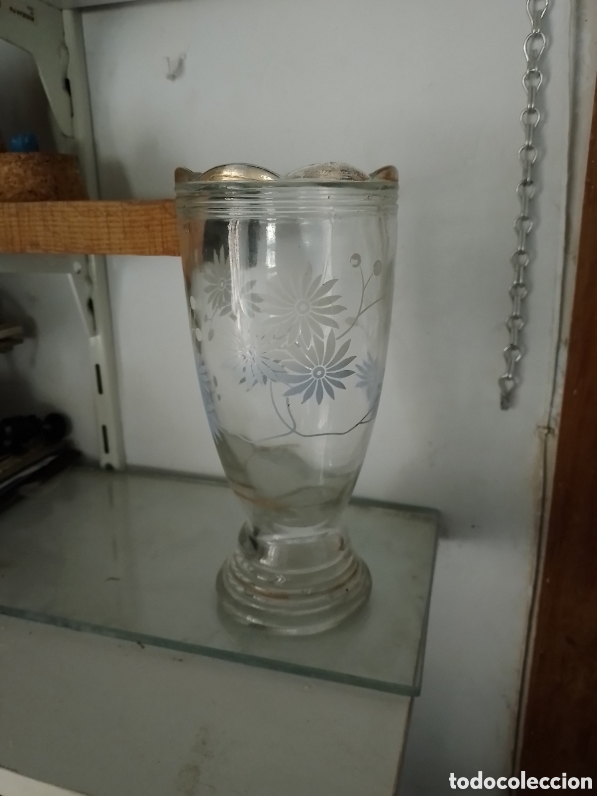 Vintage: Jarr&oacute;n de cristal florero vintage - Foto 1