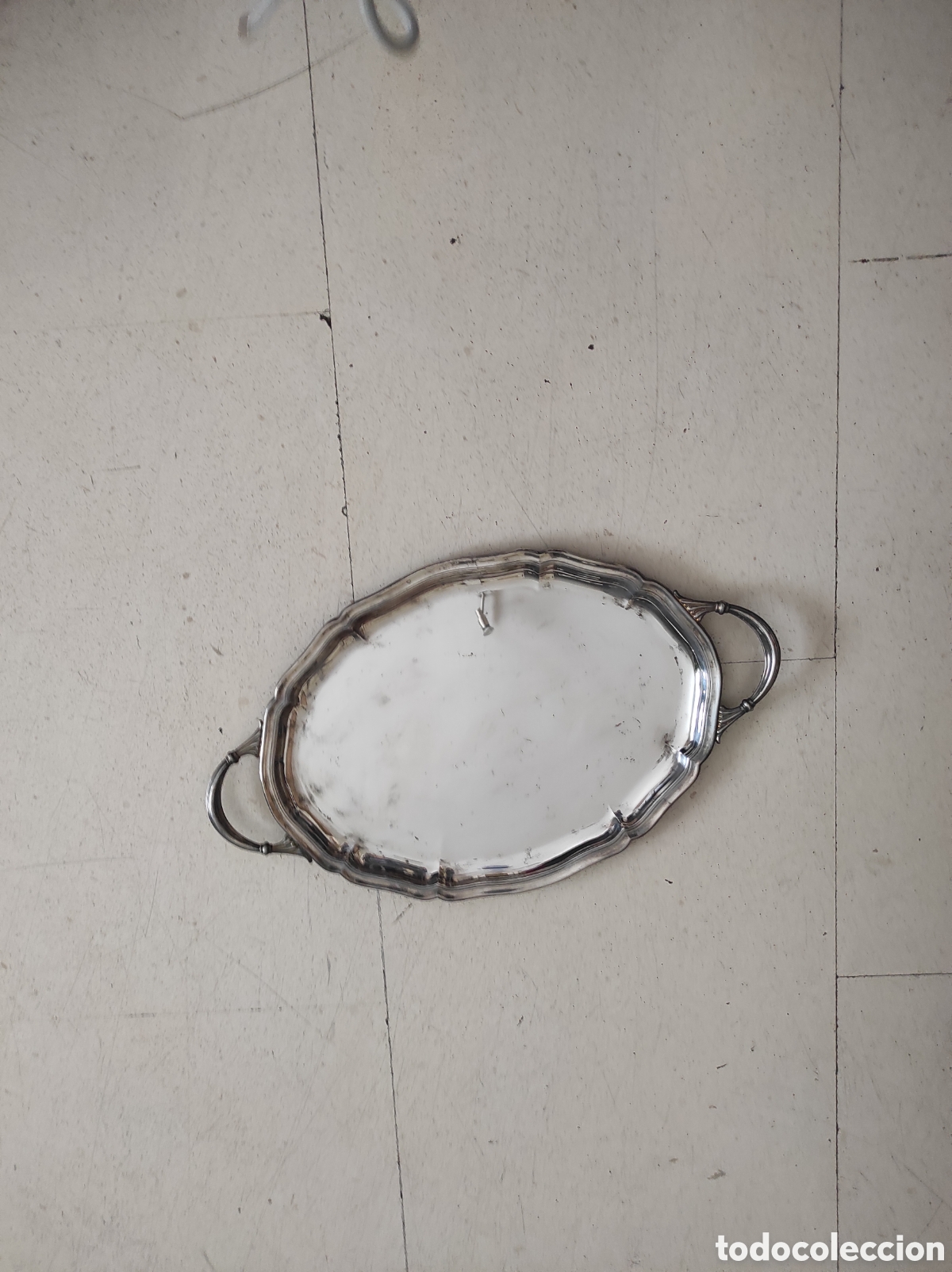 Vintage: Bandeja ovalada en Alpadur - Foto 5
