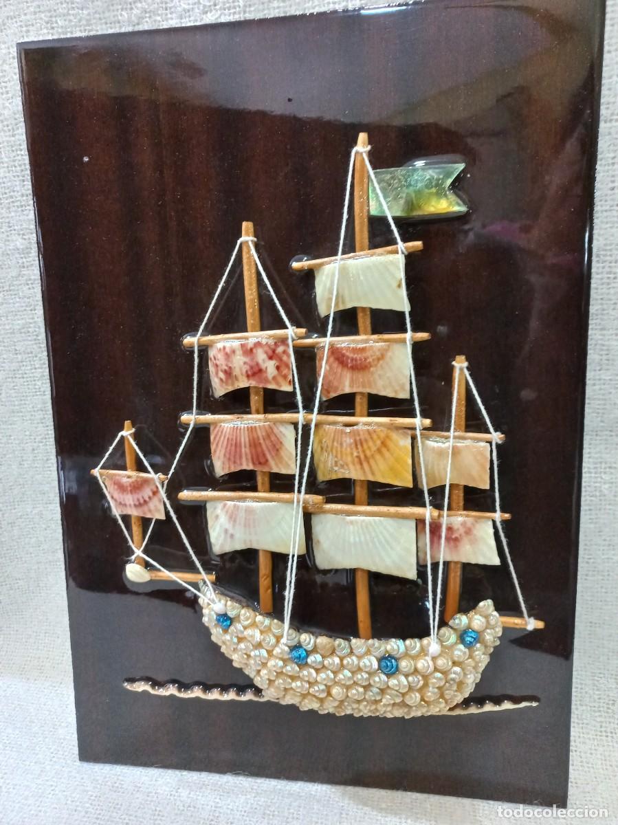 Vintage: CUADRO &uml;CONCHAS&uml; barco g. - Foto 1