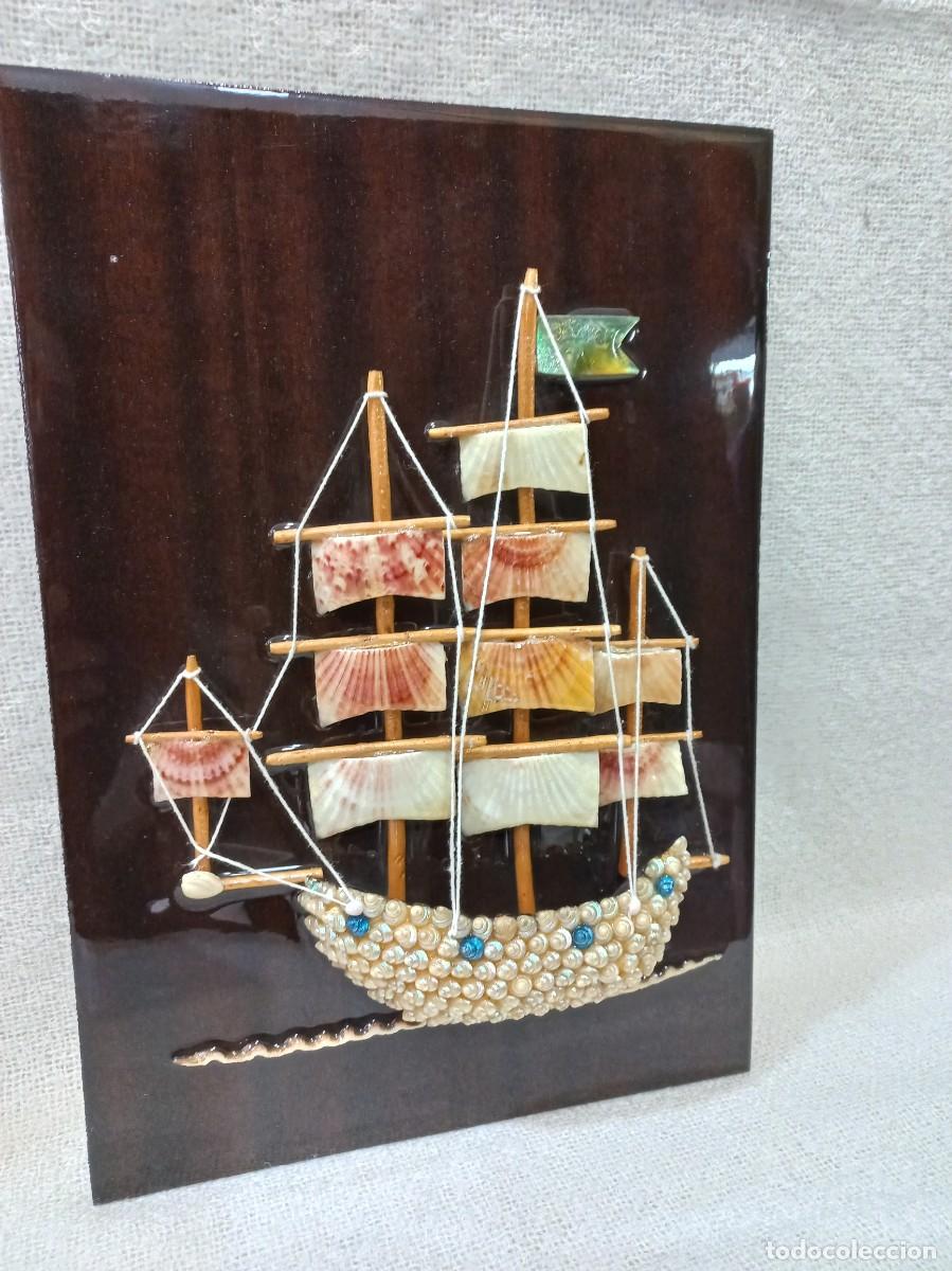 Vintage: CUADRO &uml;CONCHAS&uml; barco g. - Foto 2