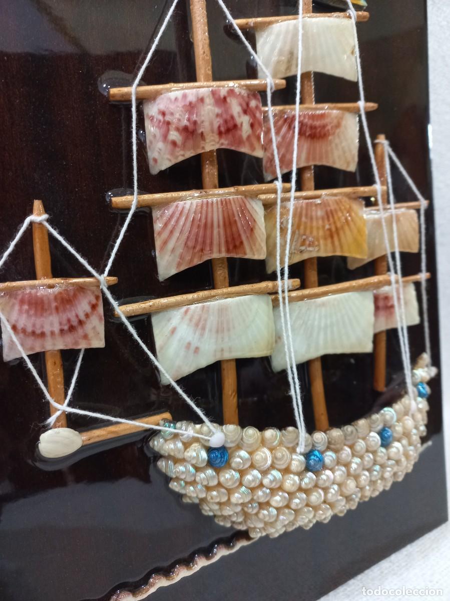 Vintage: CUADRO &uml;CONCHAS&uml; barco g. - Foto 3