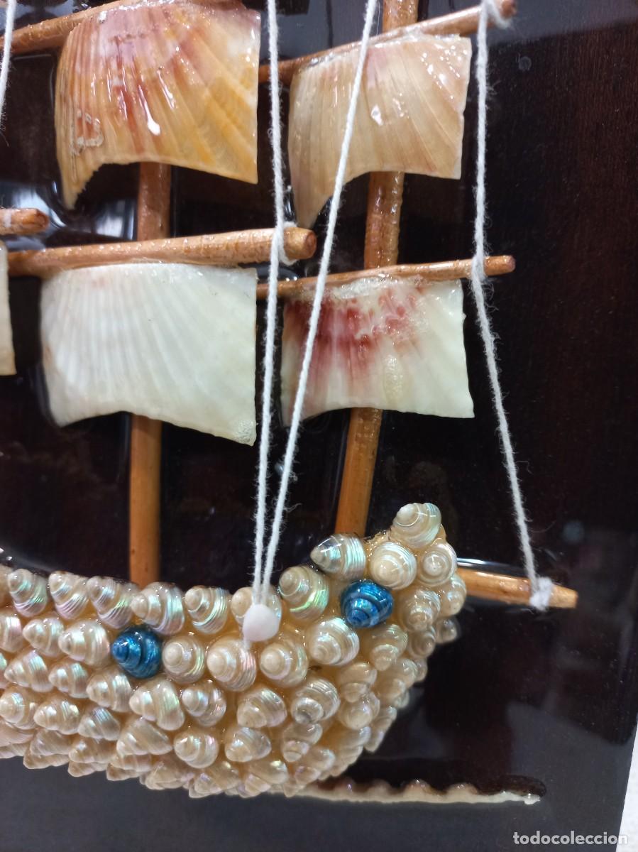 Vintage: CUADRO &uml;CONCHAS&uml; barco g. - Foto 4