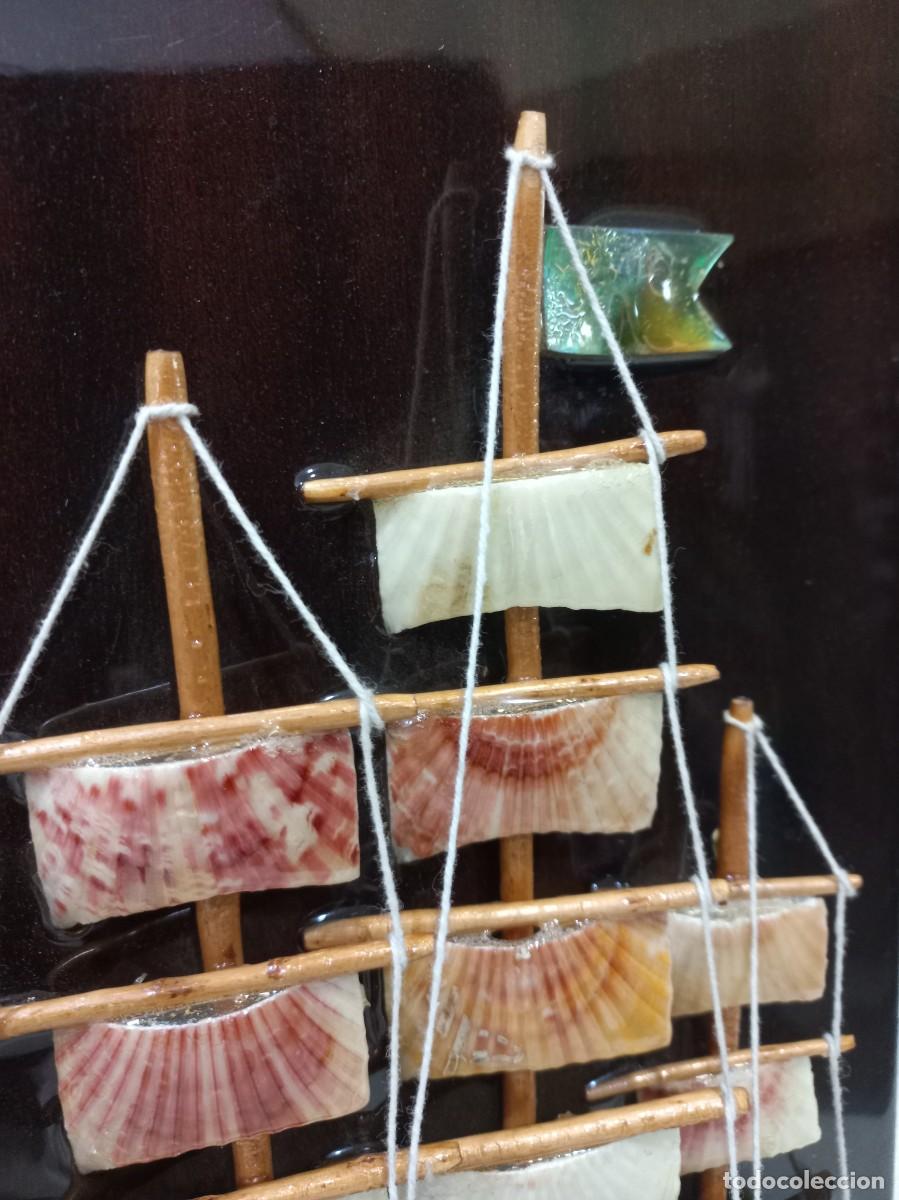 Vintage: CUADRO &uml;CONCHAS&uml; barco g. - Foto 6