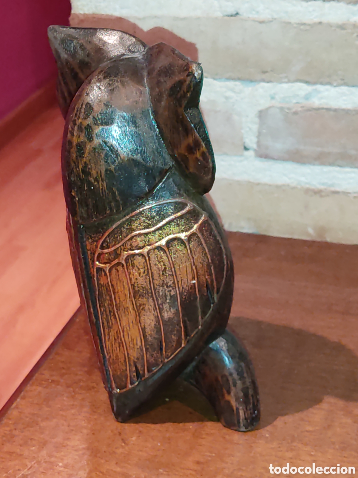 Vintage: B&uacute;ho o lechuza de madera. - Foto 3