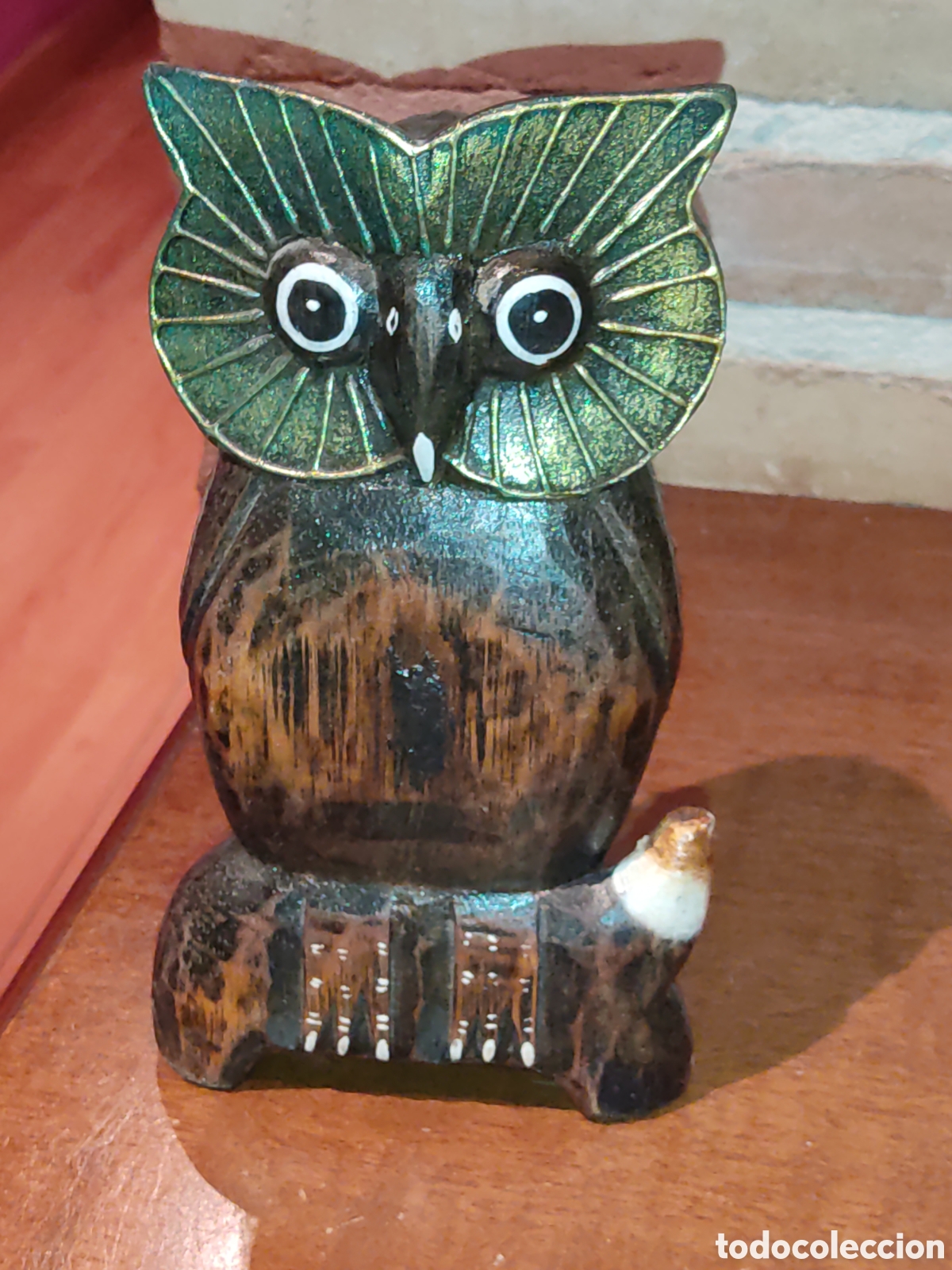 Vintage: B&uacute;ho o lechuza de madera. - Foto 7