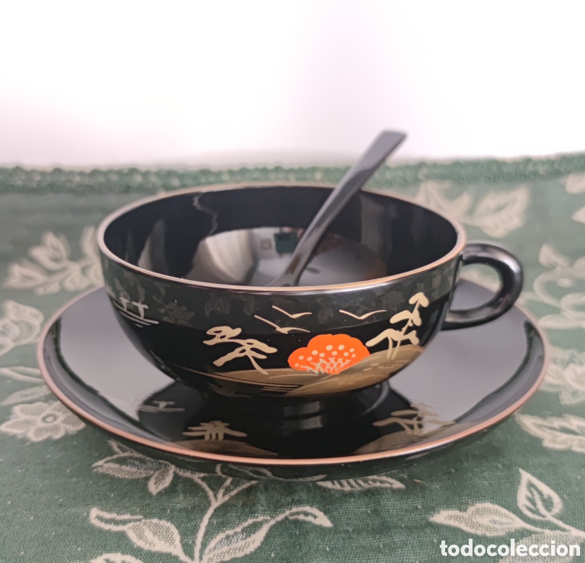 Vintage: Juego de caf&eacute; laca china negro - Foto 5