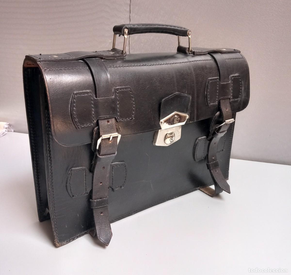 Vintage: ROBUSTA CARTERA DE CUERO - Foto 1