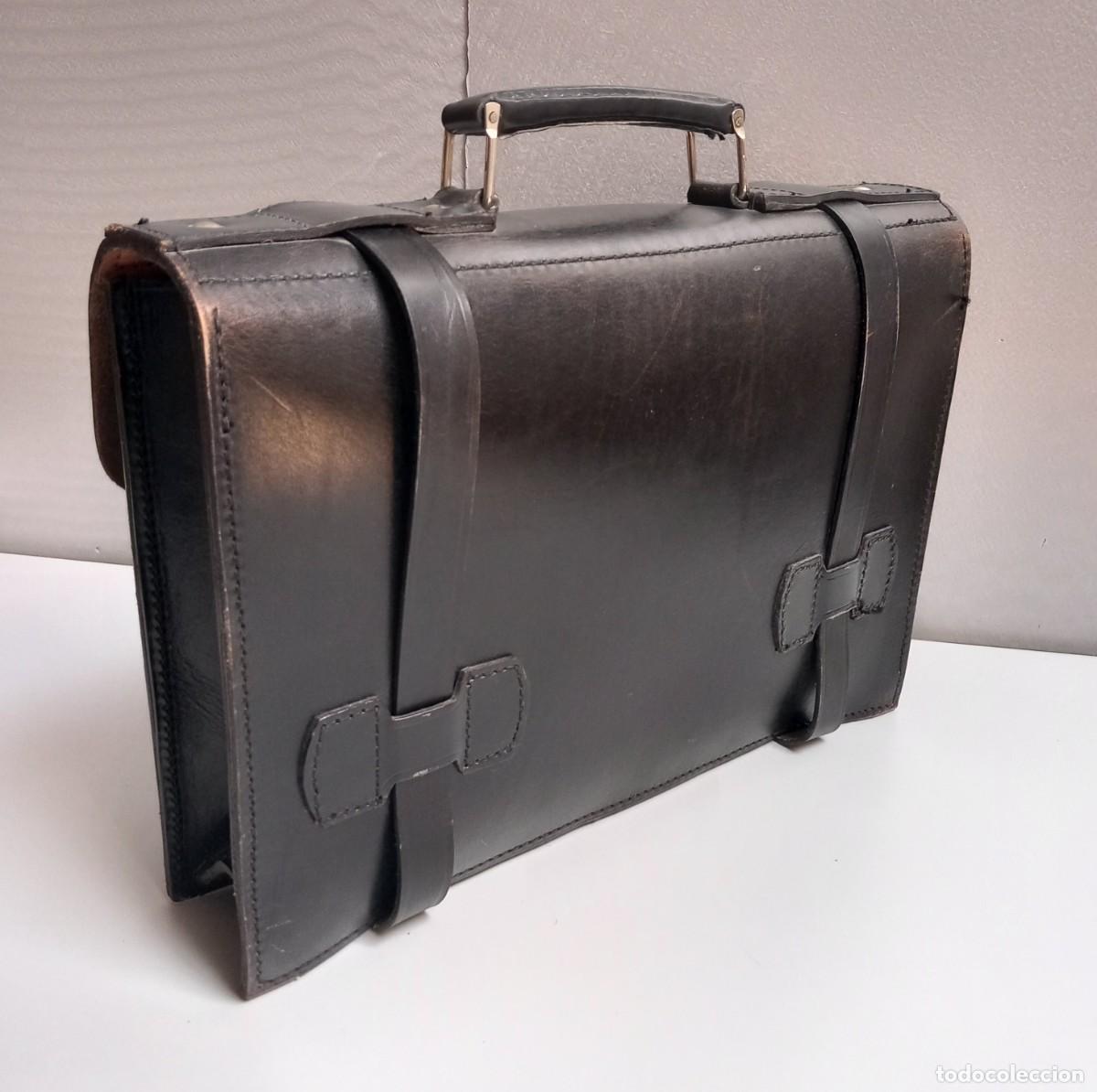 Vintage: ROBUSTA CARTERA DE CUERO - Foto 4