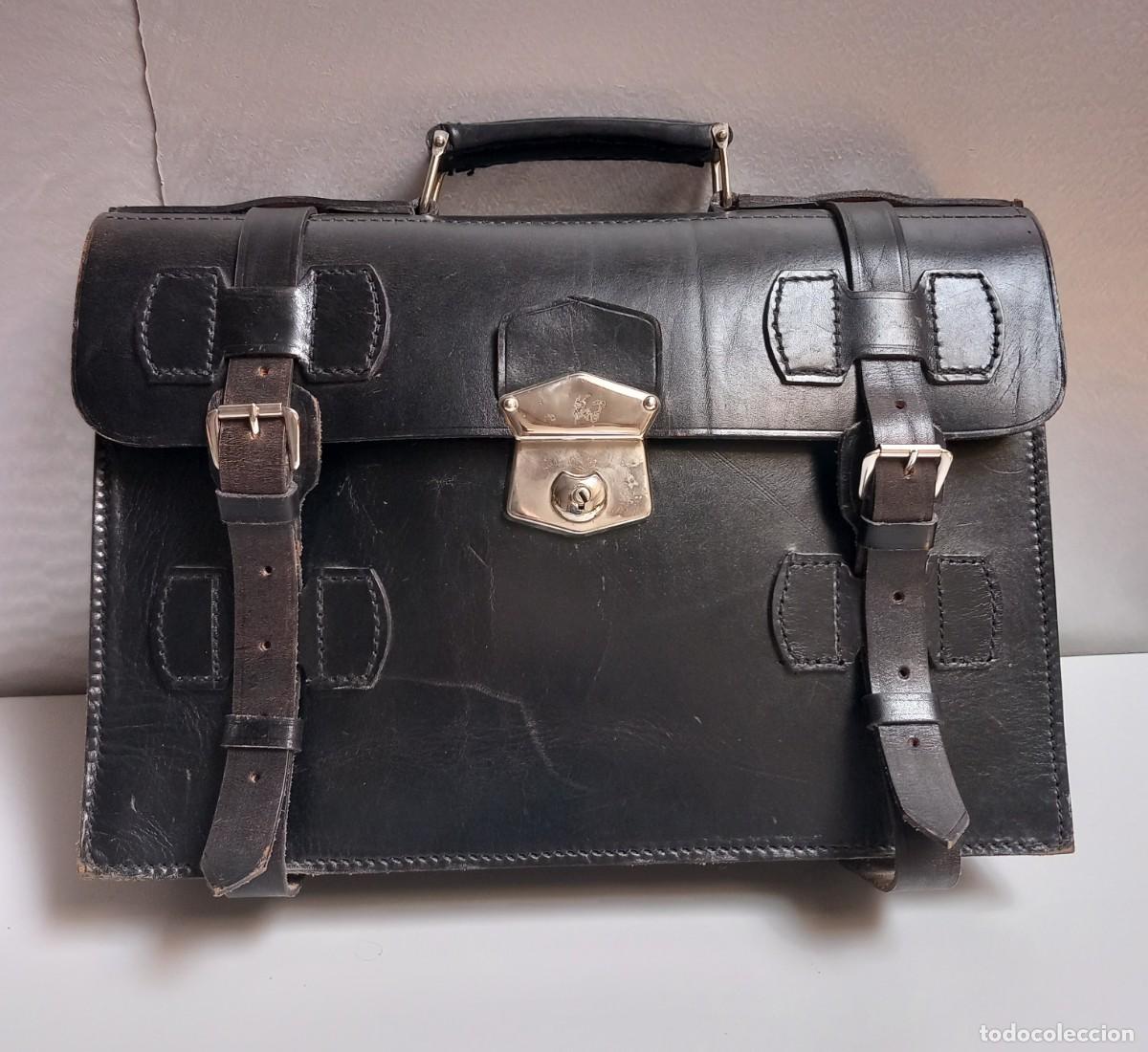 Vintage: ROBUSTA CARTERA DE CUERO - Foto 5