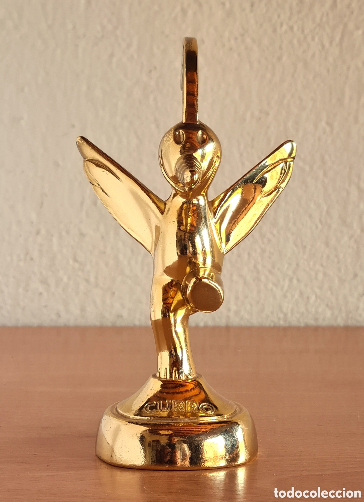 Vintage: Figura dorada de Curro Mascota Sevilla Expo 92 - Duran & Duran - Decoraci&oacute;n