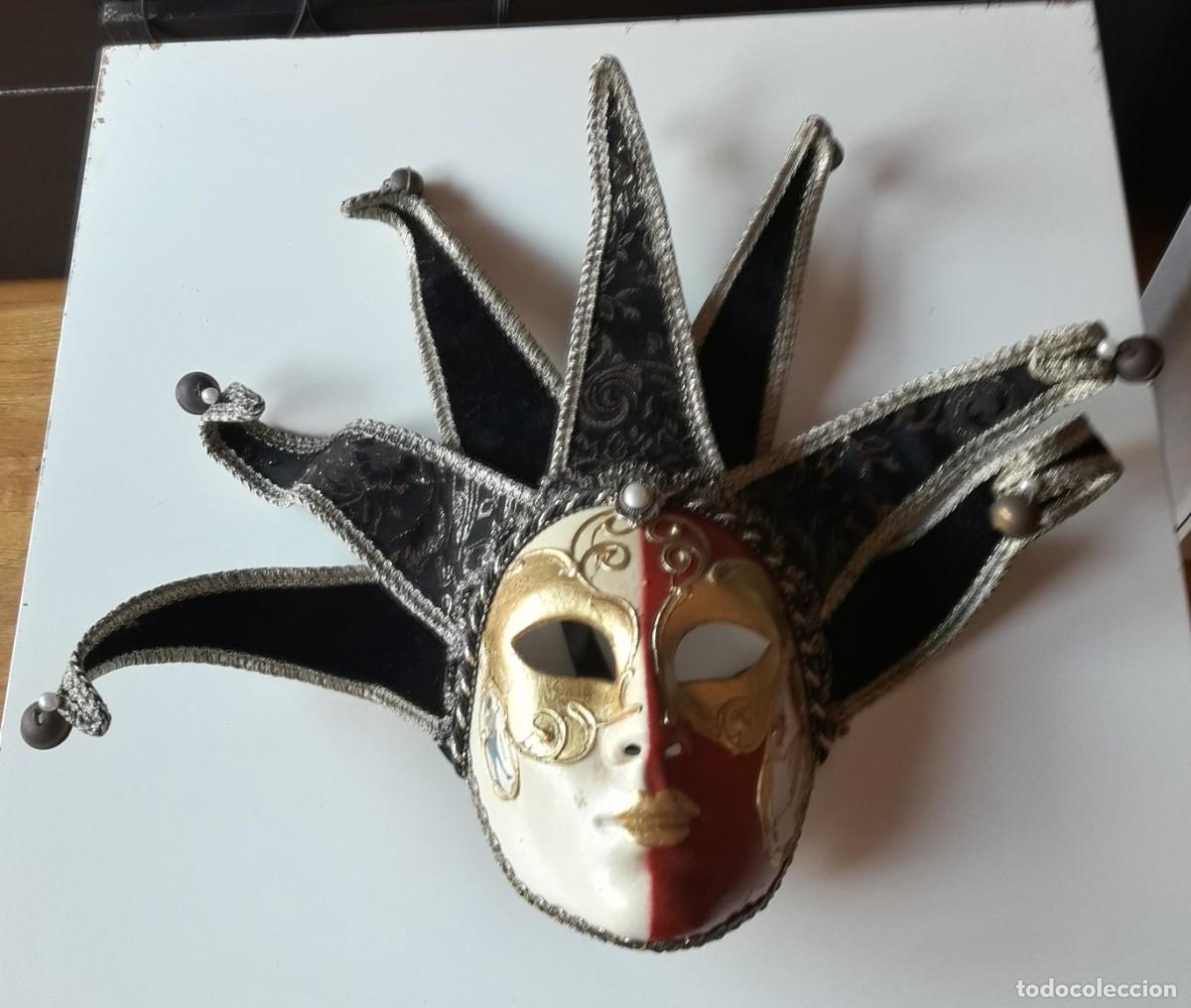 Vintage: MASCARA VENECIANA DE PAPEL MACH&Eacute; - Foto 1