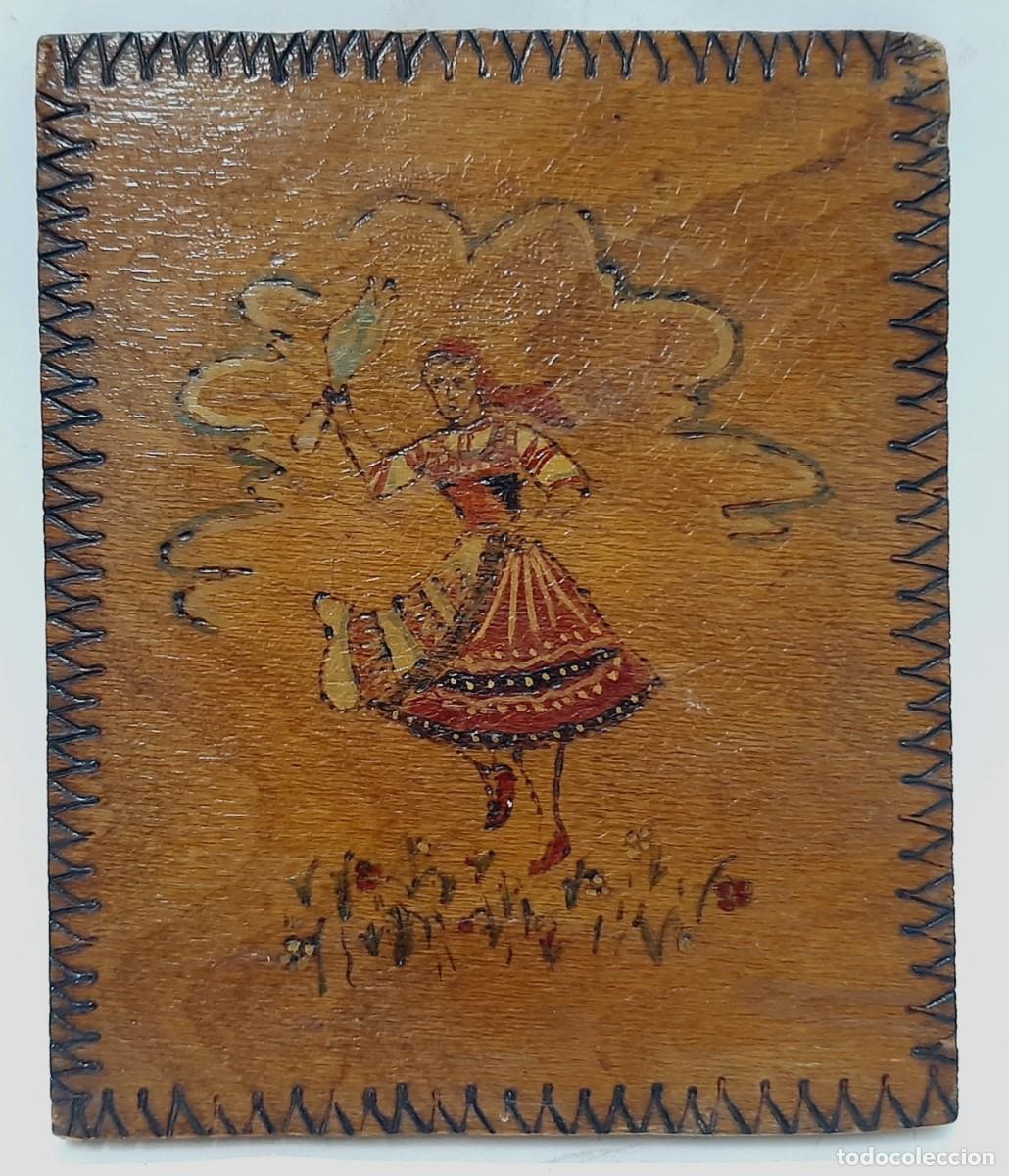 Vintage: Placa de pared de pirograbado vintage(12.5)