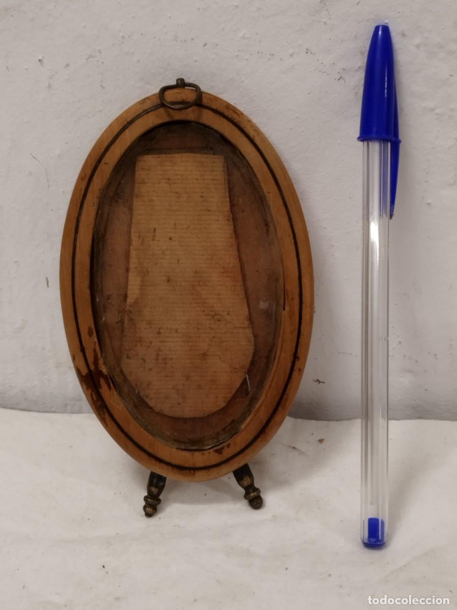 Vintage: Antiguo Marco Ovalado de Madera - Foto 1