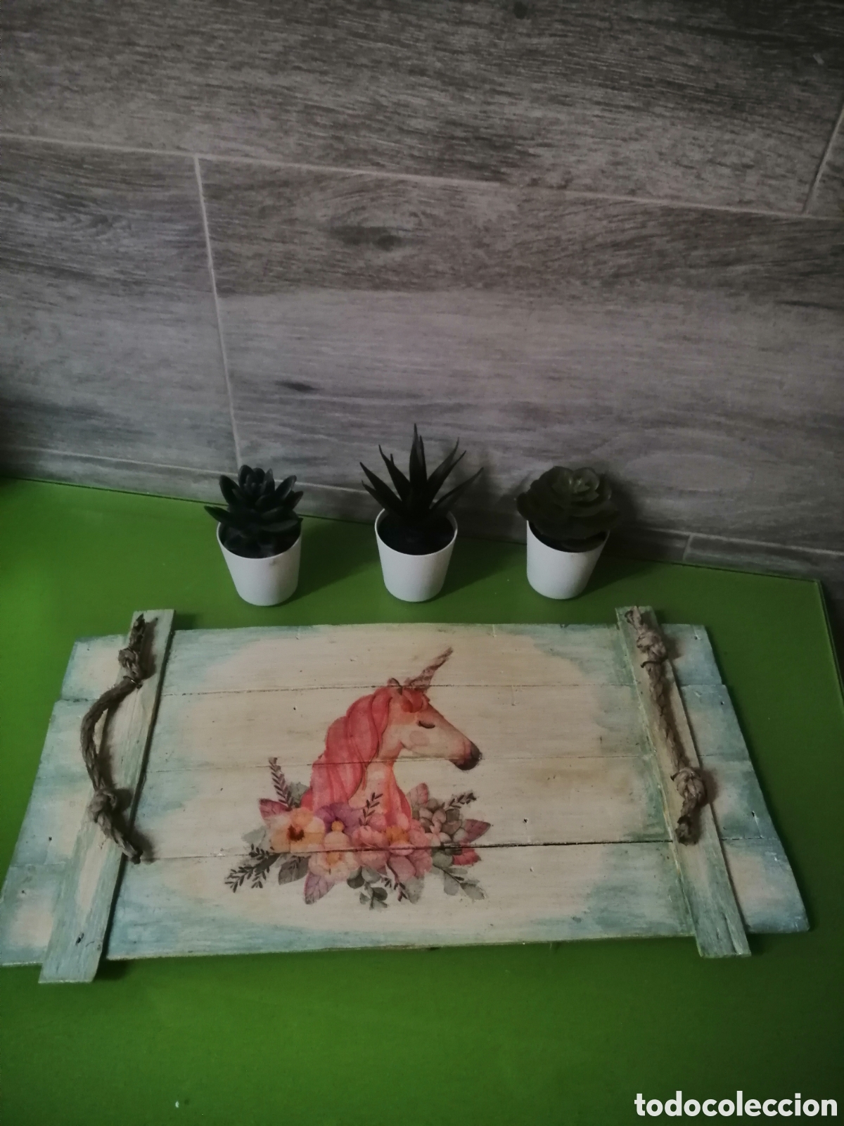 Vintage: Bandeja unicornio - Foto 1