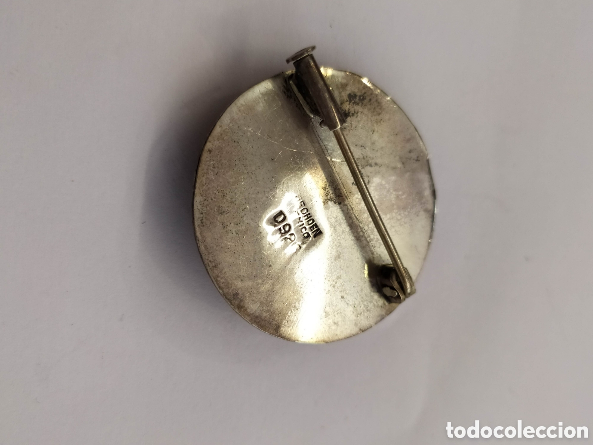 Vintage: Broche de plata Mexico. Cara Maya. 925 - Foto 2