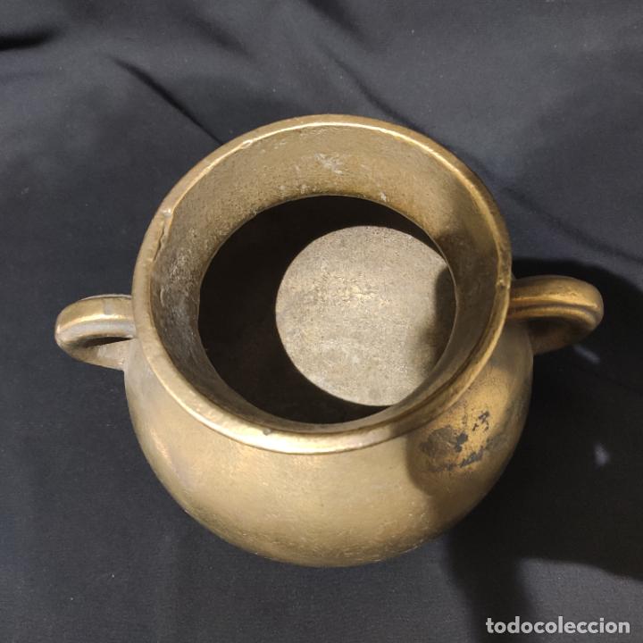 Vintage: BONITA OLLA DE BRONCE FUNDIDO - Foto 3
