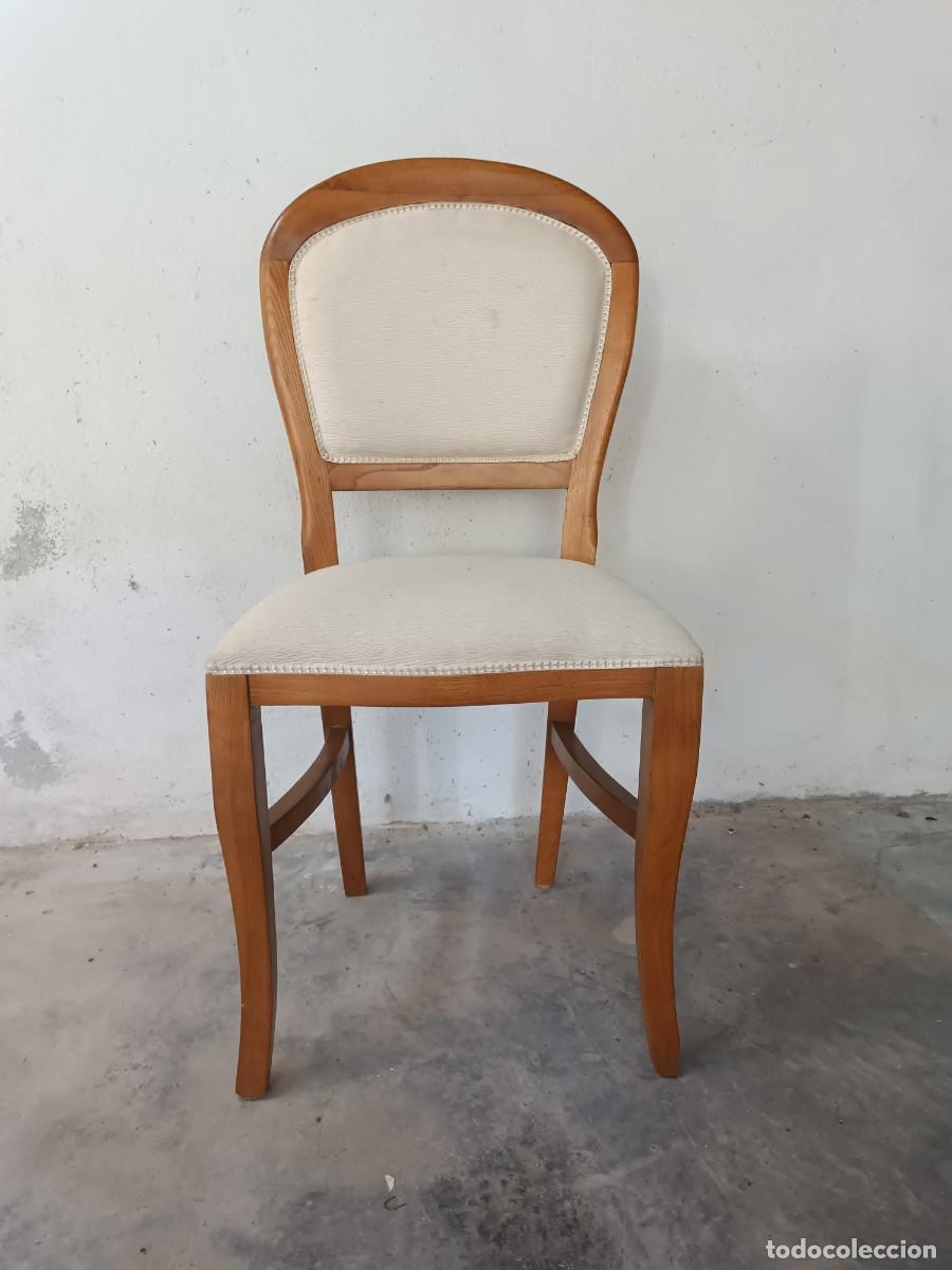 Vintage: Silla de madera tapizada - Foto 1