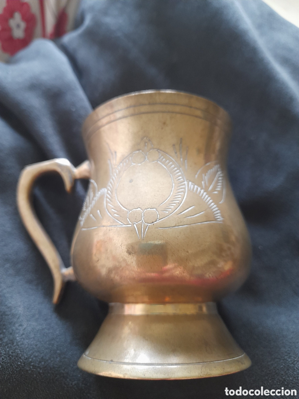 Vintage: Taza de te de bronce