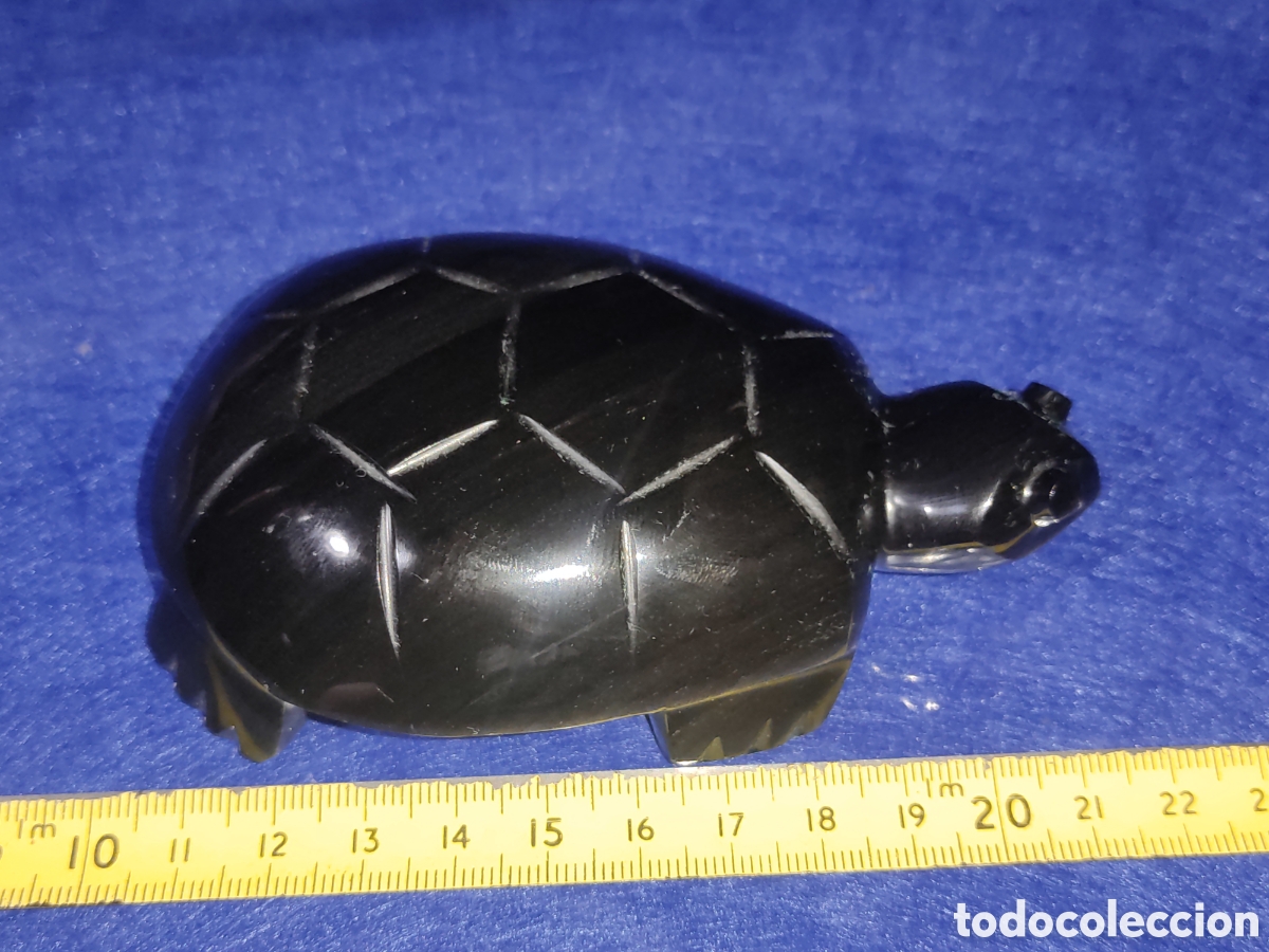 Vintage: Tortuga tallada en &oacute;nice M&eacute;xico. - Foto 5