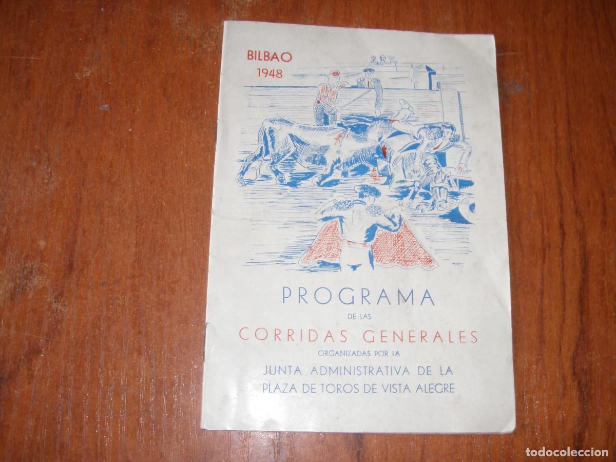 Vintage: PROGRAMA TAURINO TOROS BILBAO 1948 - Foto 1