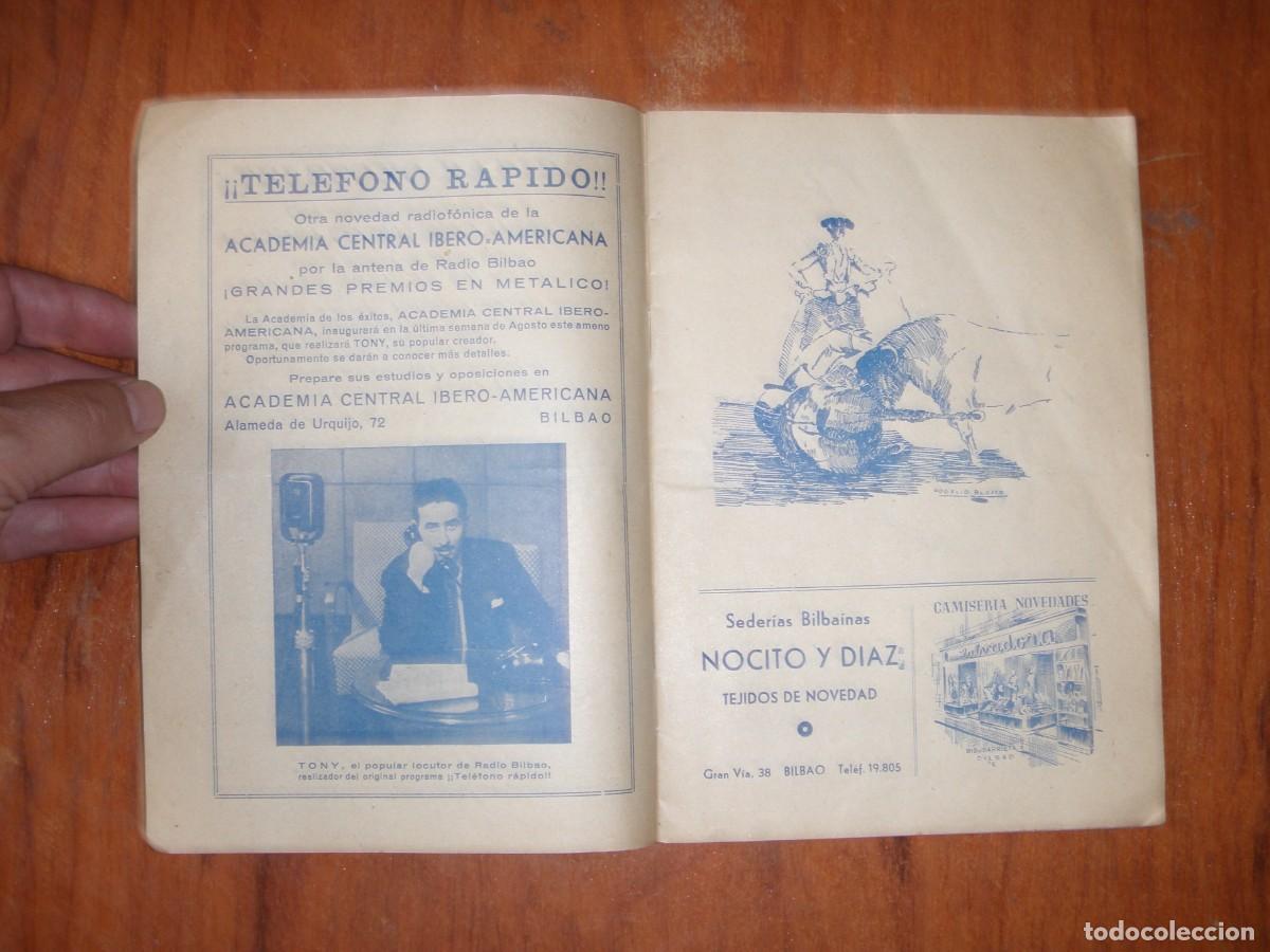 Vintage: PROGRAMA TAURINO TOROS BILBAO 1948 - Foto 3