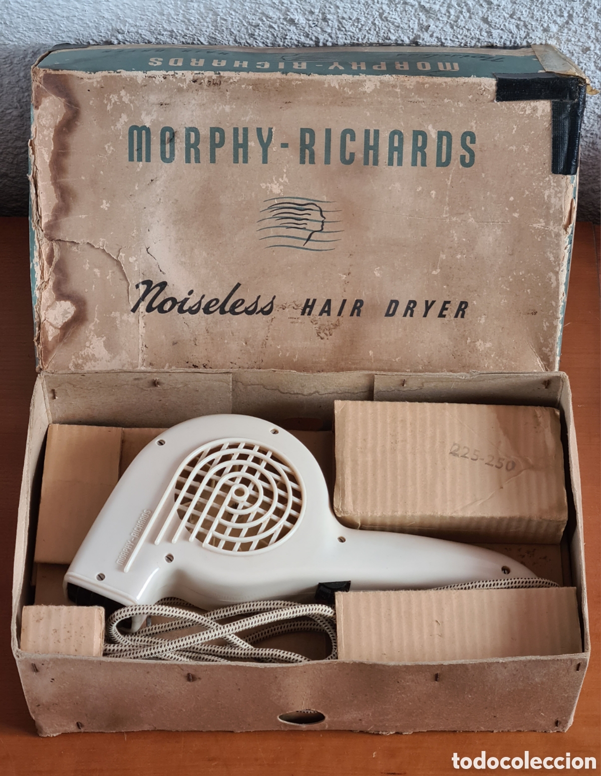 Vintage: Secador para el Pelo Morphy - Richards Noiseless Hair Dryer - Peluquer&iacute;a Decoraci&oacute;n - England