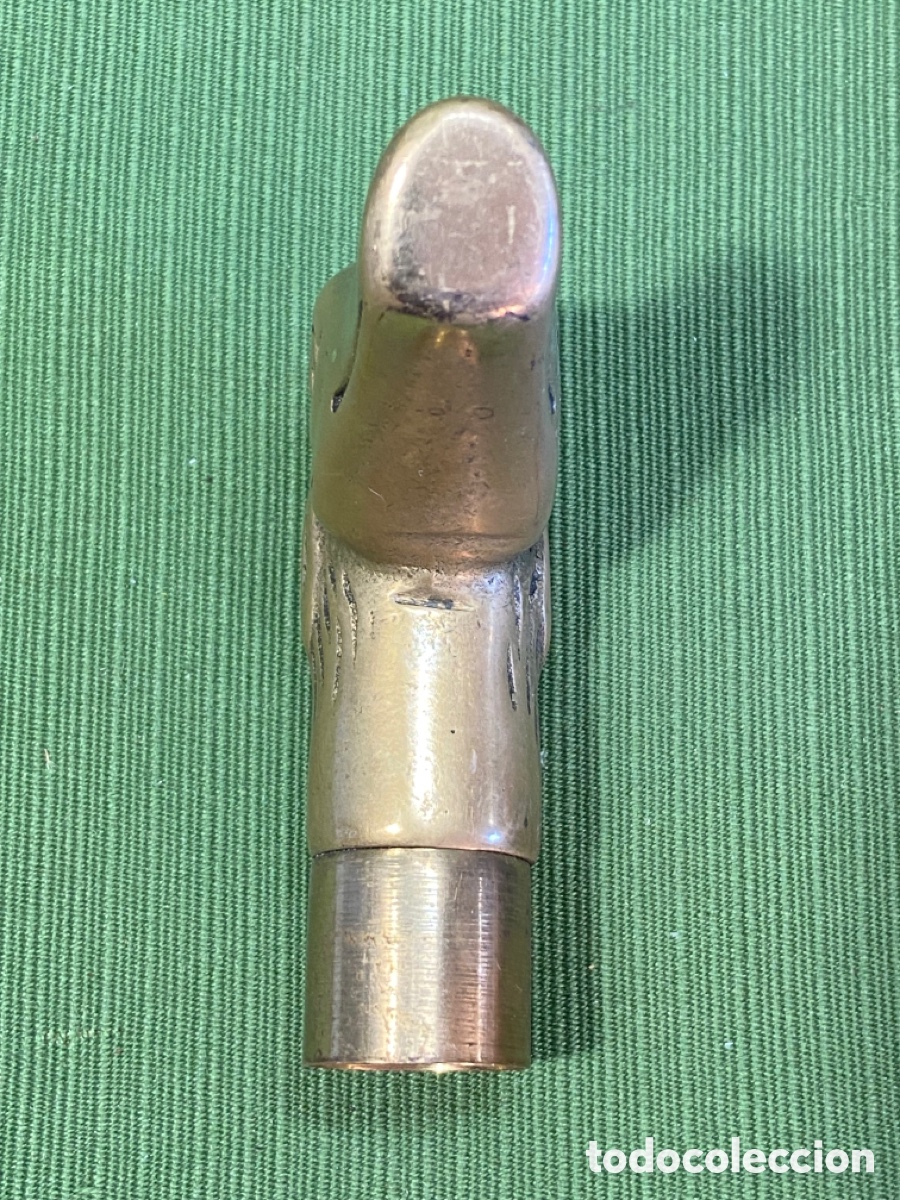 Vintage: Empu&ntilde;adura de bast&oacute;n. Cabeza de perro en bronce. - Foto 3