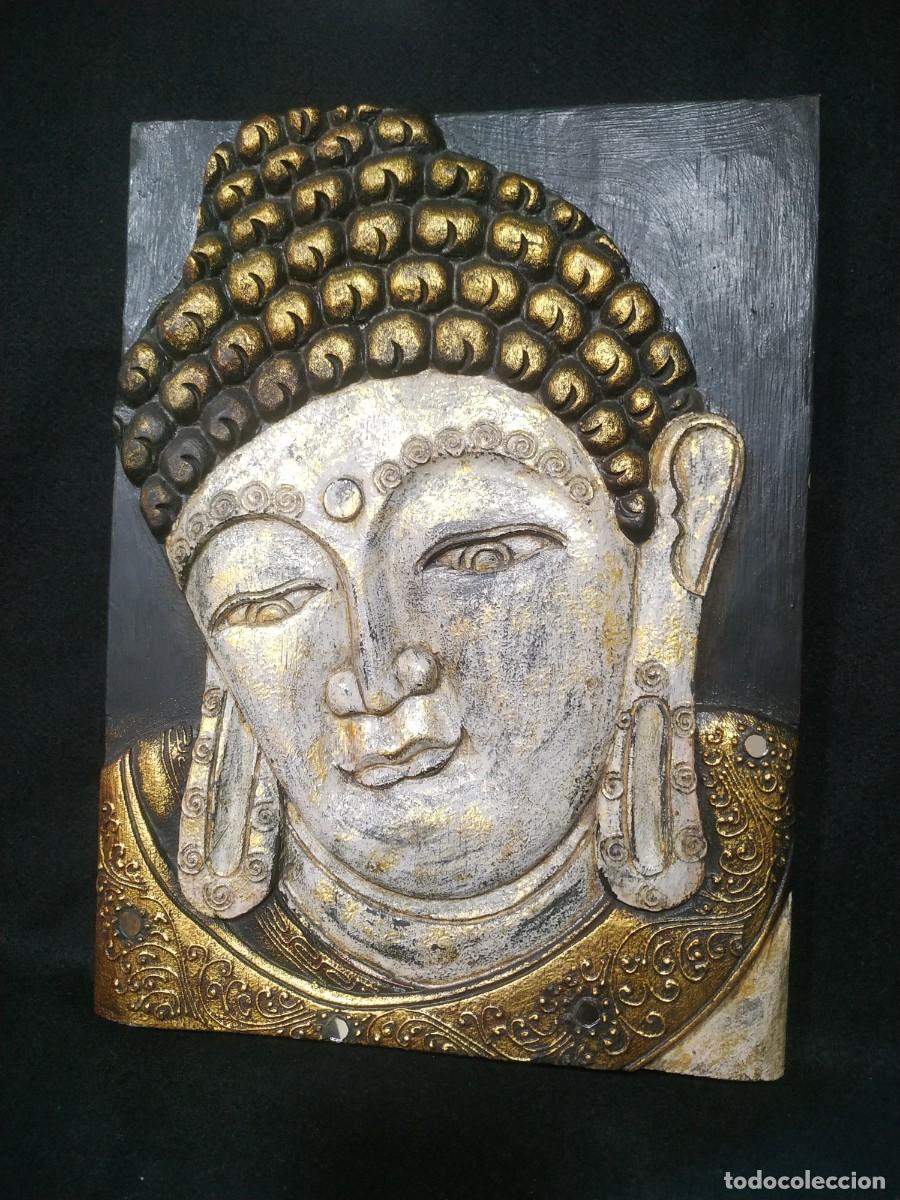 Vintage: SOBRE RELIEVE MADERA BUDA SIDDHARTA - Foto 1