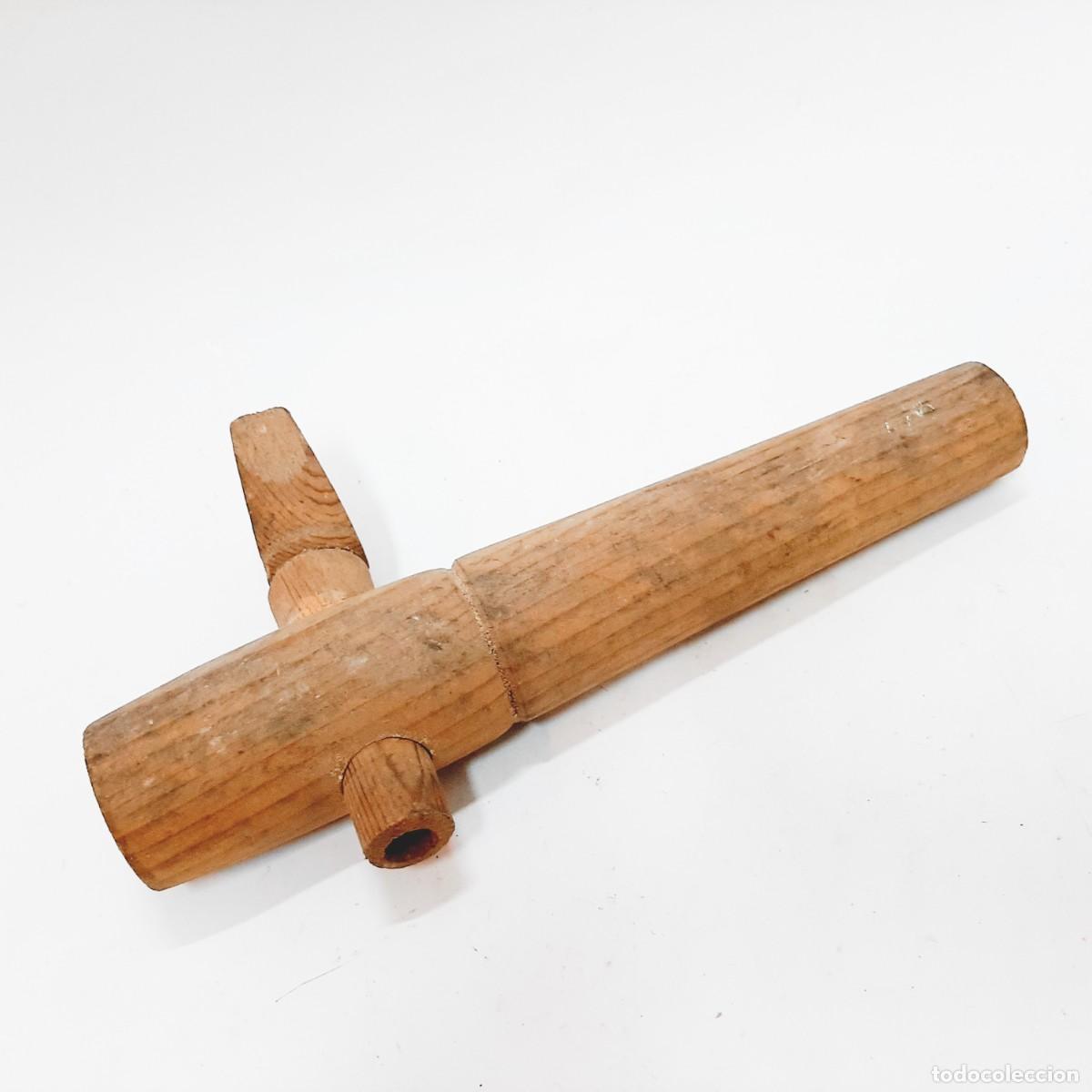 Vintage: Barril de madera primitivo vintage o grifo de barril de cerveza, grifo para barriles de madera(12.5)