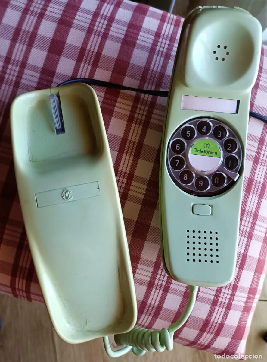 Vintage: Tel&eacute;fono g&oacute;ndola verde de Telef&oacute;nica - Foto 1