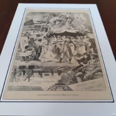 Vintage: ILUSTRACIÓN TITULADA IMITADORES DE FORTUNY, PUBLICACIÓN REVISTA ILUSTRACIÓN ARTÍSTICA 1888