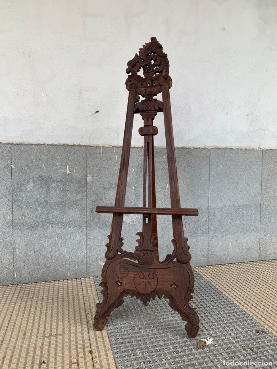 Vintage: Caballete de pintor de madera de caoba - Foto 2