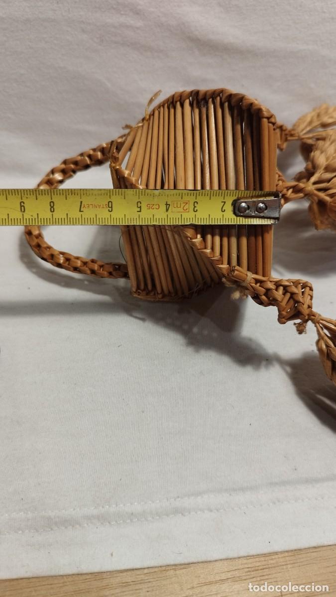 Vintage: Antigua Cesta de mimbre macram&eacute; y espigas - Foto 5