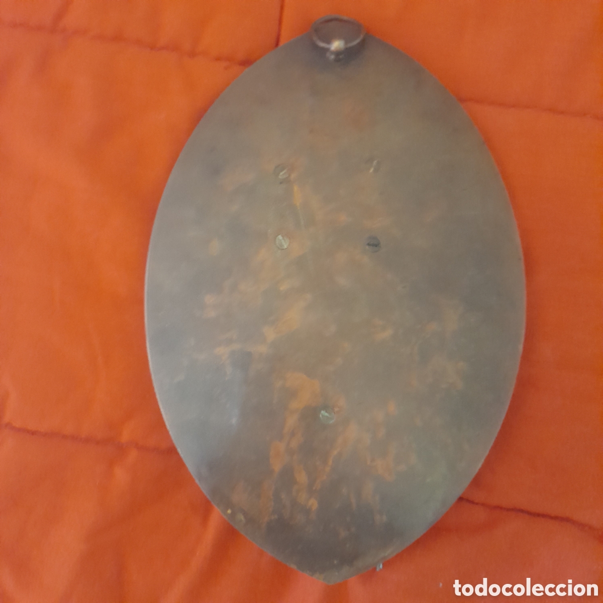 Vintage: Benditera de la Virgen Maria en metal y m&aacute;rmol - Foto 4